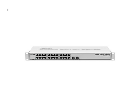 mikrotik cloud smart switch css326-24g-2s+rm swos 24 port gigabit ethernet switch with two sfp+ ports in 1u rackmount case