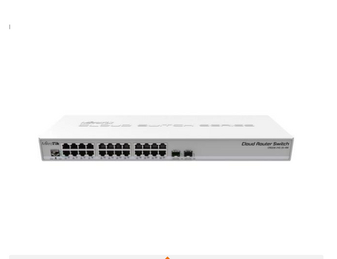 Mikrotik CRS326-24G-2S+RM Cloud Router Switch 326-24G-2S+RM 24 Gigabit port switch with 2 x SFP+ cages in 1U rackmount case, Dual boot (RouterOS or SwitchOS)
