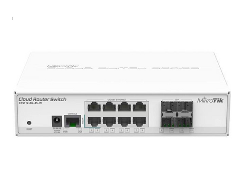 Mikrotik CRS112-8G-4S-IN L3 Gigabit Ethernet (10/100/1000) Power Over Ethernet (PoE) White Network