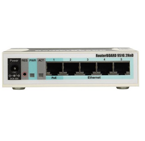 Mikrotik RouterBOARD 951G 2HnD,RB951G-2HnD 11b/g/n Wrls AP 5 Gigabit OSL4