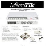 Mikrotik CCR1072 Cloud Core Router 1072-1G-8S+ 72-cores 1.2Ghz 16GB 8xSFP+ OSL6