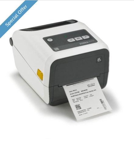 Zebra ZD420c-HC Thermal Transfer, Ribbon Cartridge Desktop Label Printer - Healthcare Model